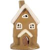 Clayre & Eef Domek Dekoracyjny 10x10x16 cm Brązowo-Beżowy
