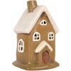 Clayre & Eef Domek Dekoracyjny 10x10x16 cm Brązowo-Beżowy