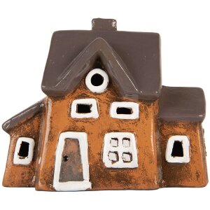 Clayre & Eef Dekoracja Dom 20x11x16 cm Pomarańczowo-Szara
