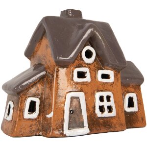 Clayre & Eef Dekoracja Dom 20x11x16 cm Pomarańczowo-Szara