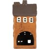 Clayre & Eef Domek Dekoracyjny 12x10x23 cm Pomarańczowo-Szary