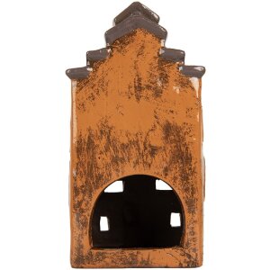 Clayre & Eef Dekoracja Dom 13x10x24 cm Szaro-Pomarańczowy