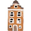 Clayre & Eef Dekoracja Dom 13x10x24 cm Szaro-Pomarańczowy