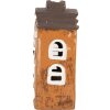 Clayre & Eef Dekoracja Dom 13x10x24 cm Szaro-Pomarańczowy