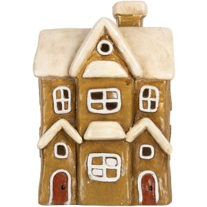 Clayre & Eef Dom Dekoracyjny 23x15x33 cm Brąz-Beż