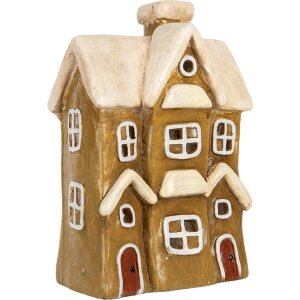 Clayre & Eef Dom Dekoracyjny 23x15x33 cm Brąz-Beż