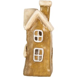 Clayre & Eef Dom Dekoracyjny 23x15x33 cm Brąz-Beż