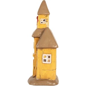 Clayre & Eef Dom Dekoracyjny 23x17x43 cm Żółto-Brązowy
