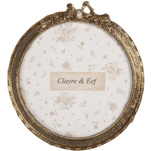 Clayre & Eef Ramka na zdjęcia 10x11 cm złota