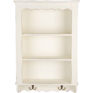 Clayre & Eef 5H0742 Szafka Ścienna 45x16x67 cm Biała