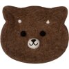 Clayre & Eef 66302 Miska Filcowa Niedźwiadek 15x13x3 cm brązowo-biała
