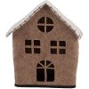 Clayre & Eef Filcowy Domek 17x9x19 cm Brązowo-Biały