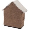 Clayre & Eef Filcowy Domek 17x9x19 cm Brązowo-Biały