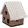 Clayre & Eef Domek Filcowy 13x10x13 cm Brązowo-Biały