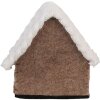 Clayre & Eef Domek Filcowy 13x10x13 cm Brązowo-Biały