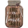 Clayre & Eef 66365 magnes dekoracyjny brązowo złoty żelazo 5x1x8 cm