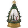 Clayre & Eef 66407 Dekoracja Świąteczna Choinka ze Świętym Mikołajem 17 cm