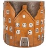 Clayre & Eef Stolik na rośliny Ø 39 cm Pomarańczowo-szary