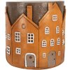 Clayre & Eef Stolik na rośliny Ø 39 cm Pomarańczowo-szary