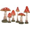 Clayre & Eef Pilz 9x23 cm – Dekoracja Grzyb rot-weiß