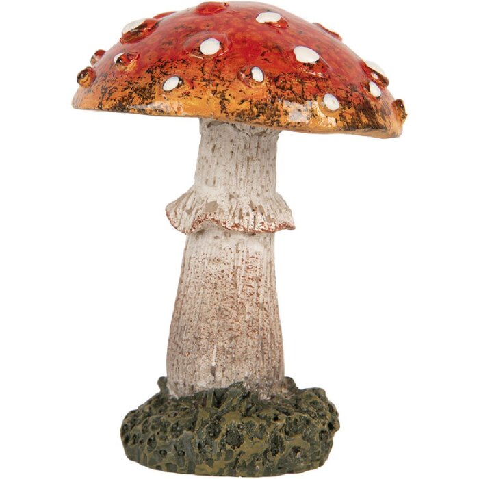 Clayre & Eef 6PR5746 Dekoracyjna figurka grzyba Ø6x8 cm czerwono biała
