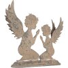 Clayre & Eef Anioł Dekoracja 33x8x32 cm Szaro-Beżowy