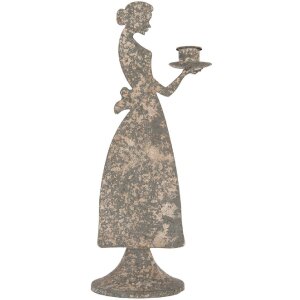 Clayre & Eef Świecznik Kobieta 10x8x26 cm