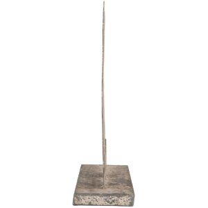 Dekoracja w kształcie psa Clayre & Eef 6Y5830, szaro-beżowa, 16x8x19 cm