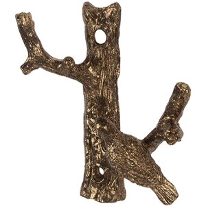 Clayre & Eef 6Y5885 Haczyk Ścienny Złoty 9x4x9 cm