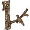 Clayre & Eef 6Y5885 Haczyk Ścienny Złoty 9x4x9 cm