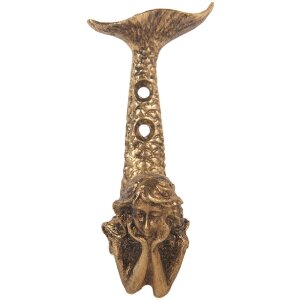 Clayre & Eef 6Y5889 Wieszak na ścianę złoty 5x4x10 cm