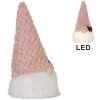 Clayre & Eef 66334 Krasnal z LED 10x10x25 cm Różowy