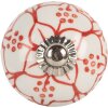 Clayre & Eef Klamek 4cm Biało-Czerwona