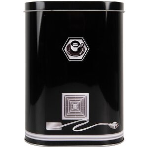 Clayre & Eef 6BL0189 Puszka Blaszana 14x8x19 cm Czarna