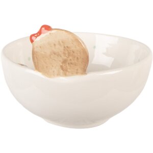 Clayre & Eef Misa Ceramiczna Biało-Różowa 700ml 18x17x12cm