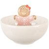 Clayre & Eef Misa Ceramiczna Biało-Różowa 700ml 18x17x12cm