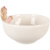 Clayre & Eef Misa Ceramiczna Biało-Różowa 700ml 18x17x12cm