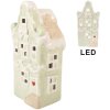 Clayre & Eef Dekoracyjny Dom LED 11x9x22 cm Zielony