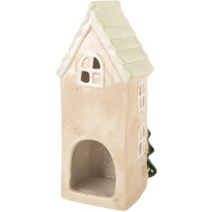 Clayre & Eef 6CE2221 Ceramiczny Dom Świąteczny 9x8x20 cm