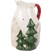 Clayre & Eef Dzbanek Dekoracyjny 19x14x20 cm Biały Zielony