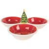 Clayre & Eef Misa Ceramiczna 26x26 Czerwono-Biała