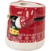 Clayre & Eef Kubek 450 ml Czerwono-Biały z Pokrywką
