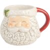 Clayre & Eef Kubek 550 ml Biało-Czerwony 16x11x10 cm