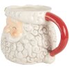 Clayre & Eef Kubek 550 ml Biało-Czerwony 16x11x10 cm