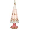 Clayre & Eef 6PR5399 Dekoracja Świąteczna Drzewko Ø 10x30 cm Różowe