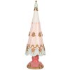 Clayre & Eef 6PR5399 Dekoracja Świąteczna Drzewko Ø 10x30 cm Różowe