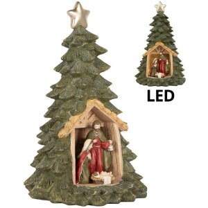 Clayre & Eef Dekoracja Choinkowa z LED 15x24 cm
