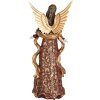 Clayre & Eef 6PR5406 Anioł Dekoracyjny 22x15x46 cm Czerwono-Złoty