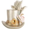 Clayre & Eef 6PR5639 Srebrny Kapelusz Dekoracyjny 13x11x13 cm