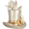 Clayre & Eef 6PR5639 Srebrny Kapelusz Dekoracyjny 13x11x13 cm